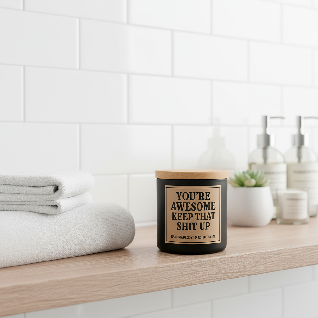 🕯️ You’re Awesome, Keep That Shit Up – 9oz Handmade Soy Candle