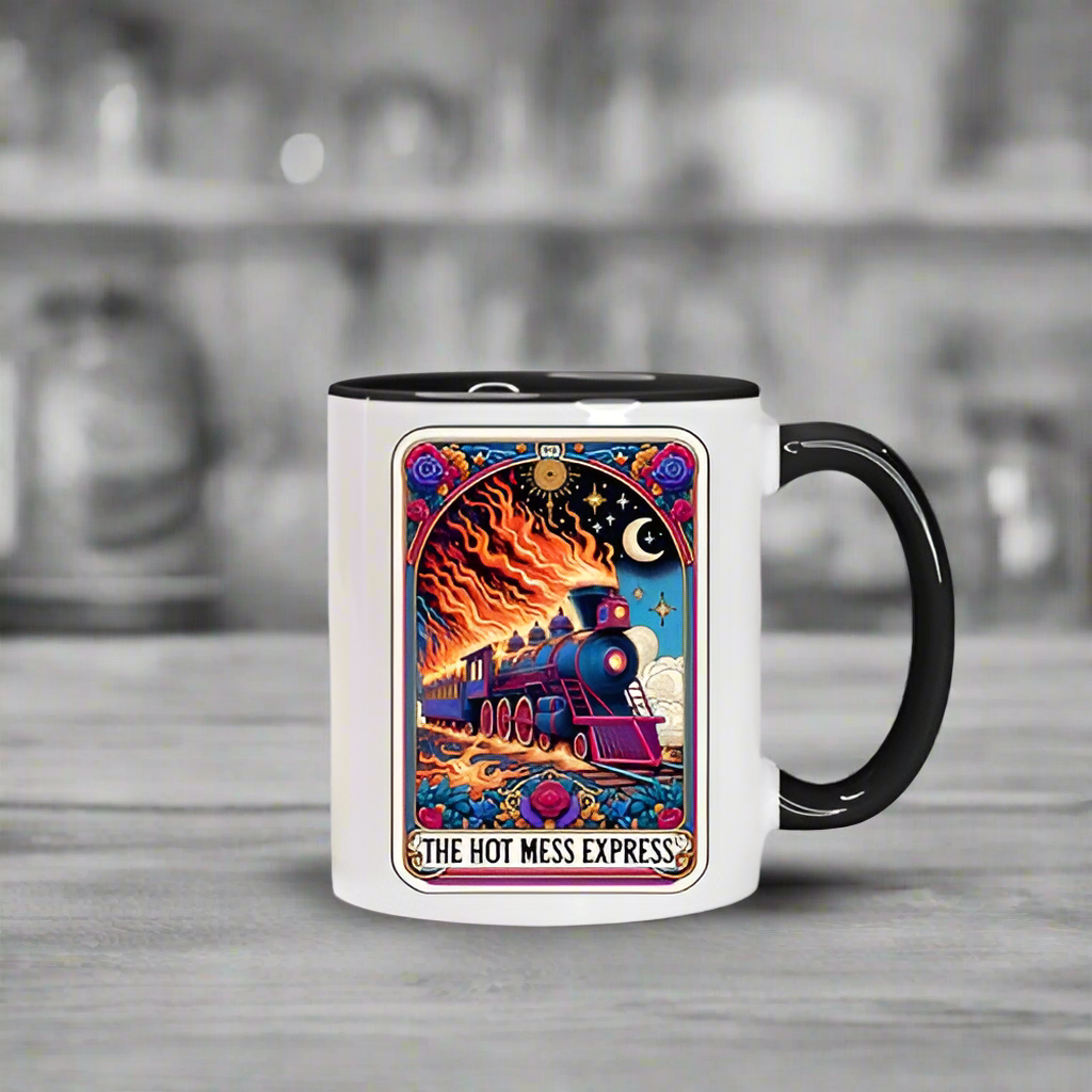 Hot Mess Express Skeleton Tarot Reading Cards Coffee Mug