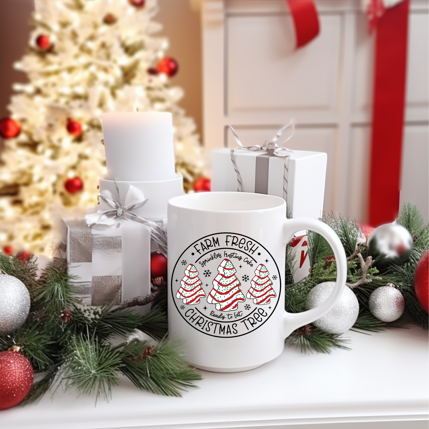 Christmas Tree Fresh Farm Cakes Coffee Mug