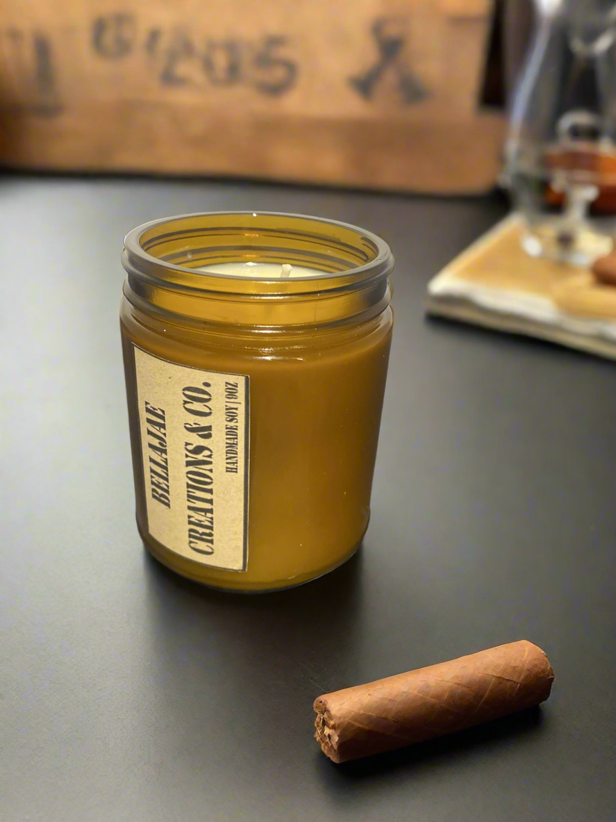 Dad Collection: Leather Scented 9oz Soy Candle