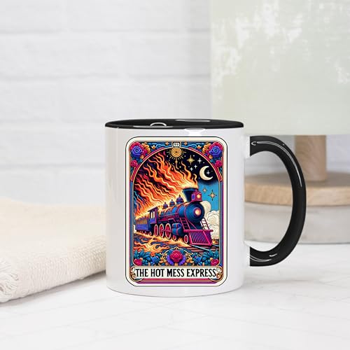 Hot Mess Express Skeleton Tarot Reading Cards Coffee Mug