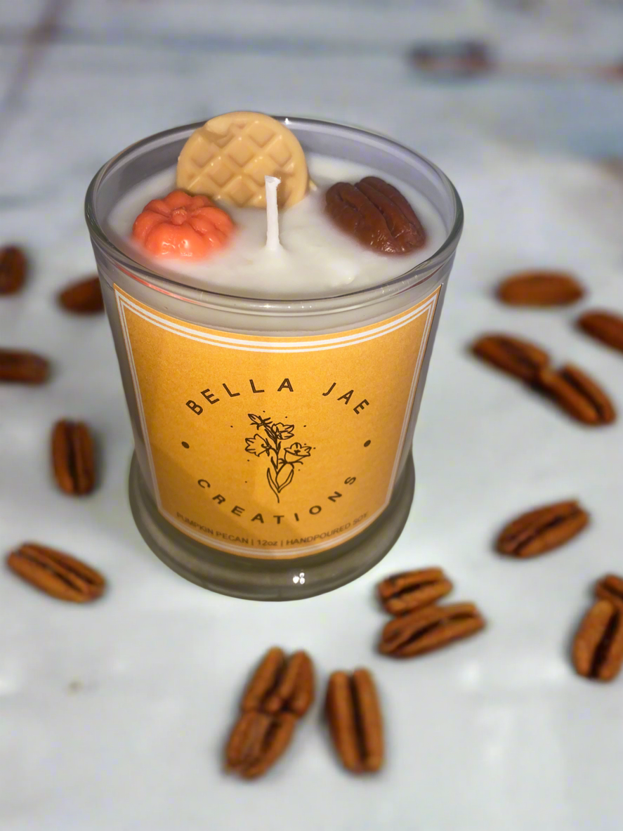 Pumpkin Pecan Waffle Scented 12 oz Soy Candle
