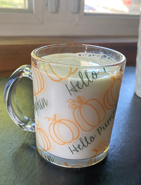 Hello Pumpkin Clear Coffee Mug