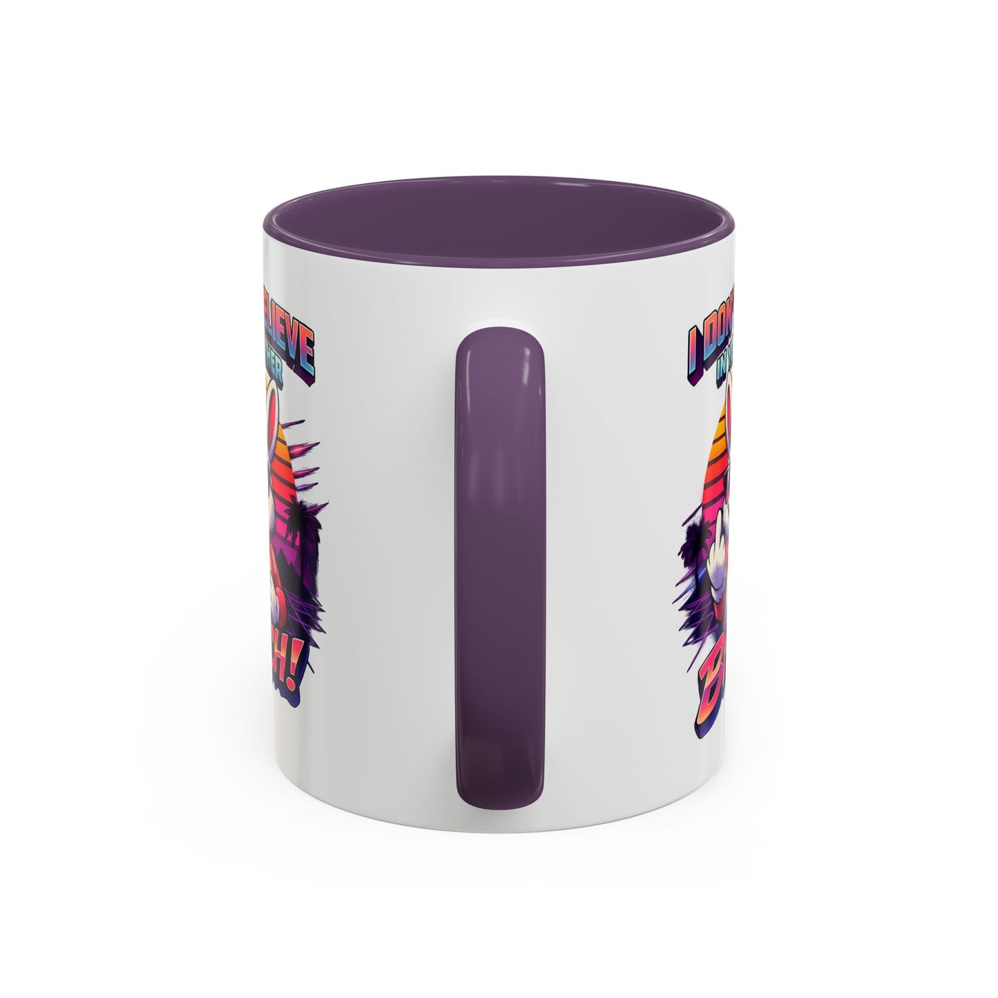 Easter Bunny 80s Coffee Mug — "I Don’t Believe In You Either, Bitch"