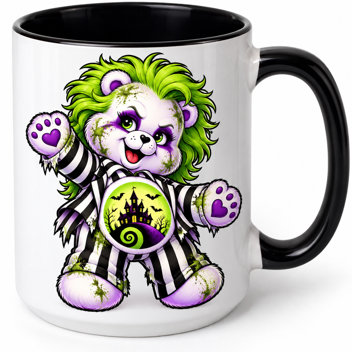 Halloween scary bear Green hair Coffee Mug
