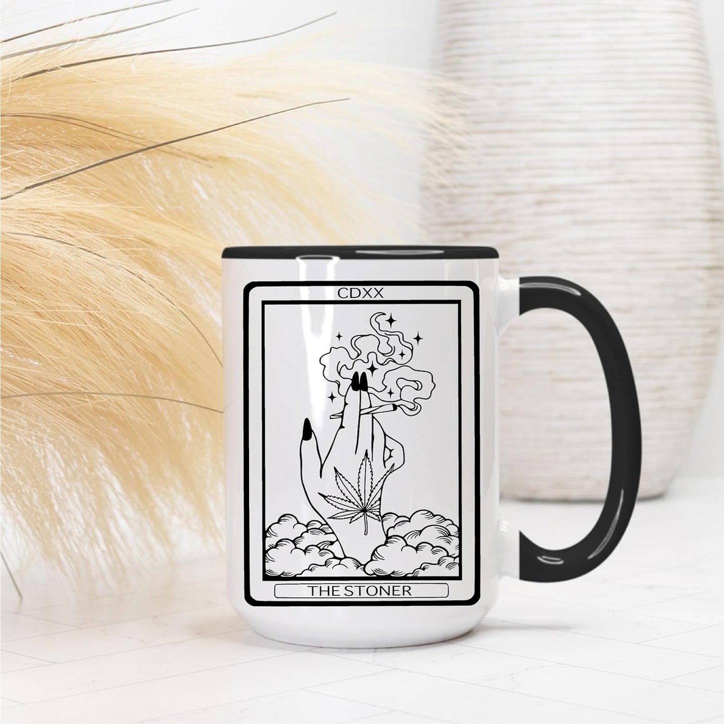 Stoner Tarot Coffee Mug – Funny Cannabis Tarot Card Ceramic Cup