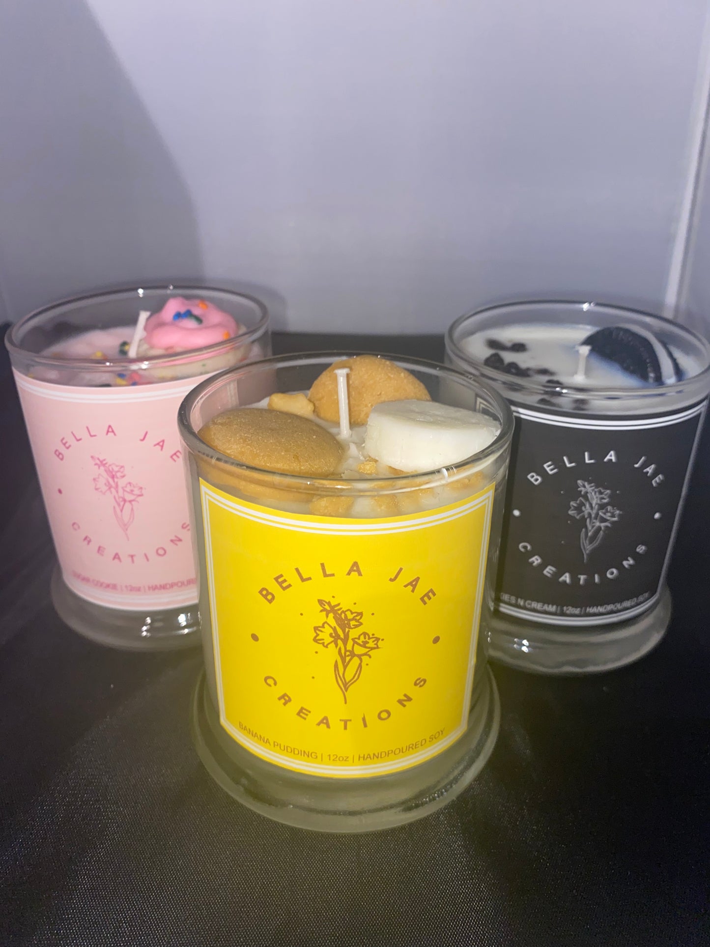 Banana Pudding Scented 12 oz Soy Candle