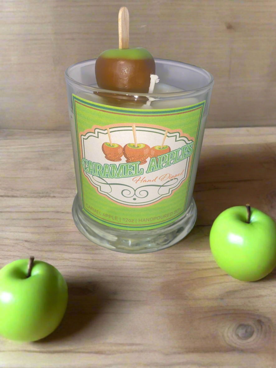 Caramel Apple Scented 12 oz Soy Candle