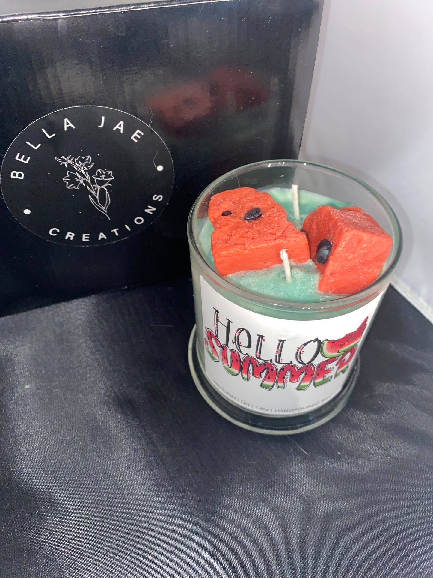 Summer Time Watermelon Scented 12 oz Soy Candle