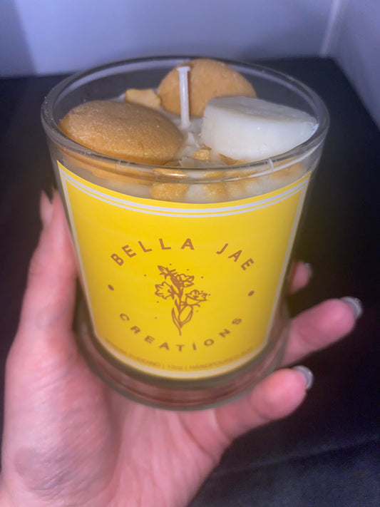 Banana Pudding Scented 12 oz Soy Candle
