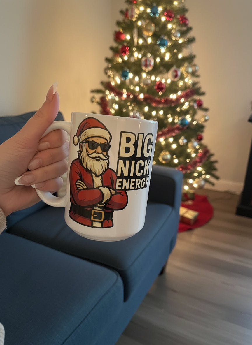 Big Nick Energy Santa Coffee Mug