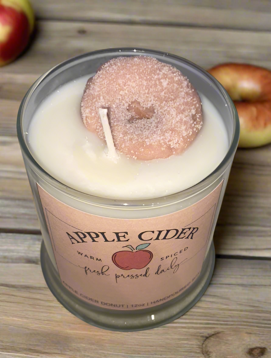 Apple Cider Donuts Scented 12 oz Soy Candle