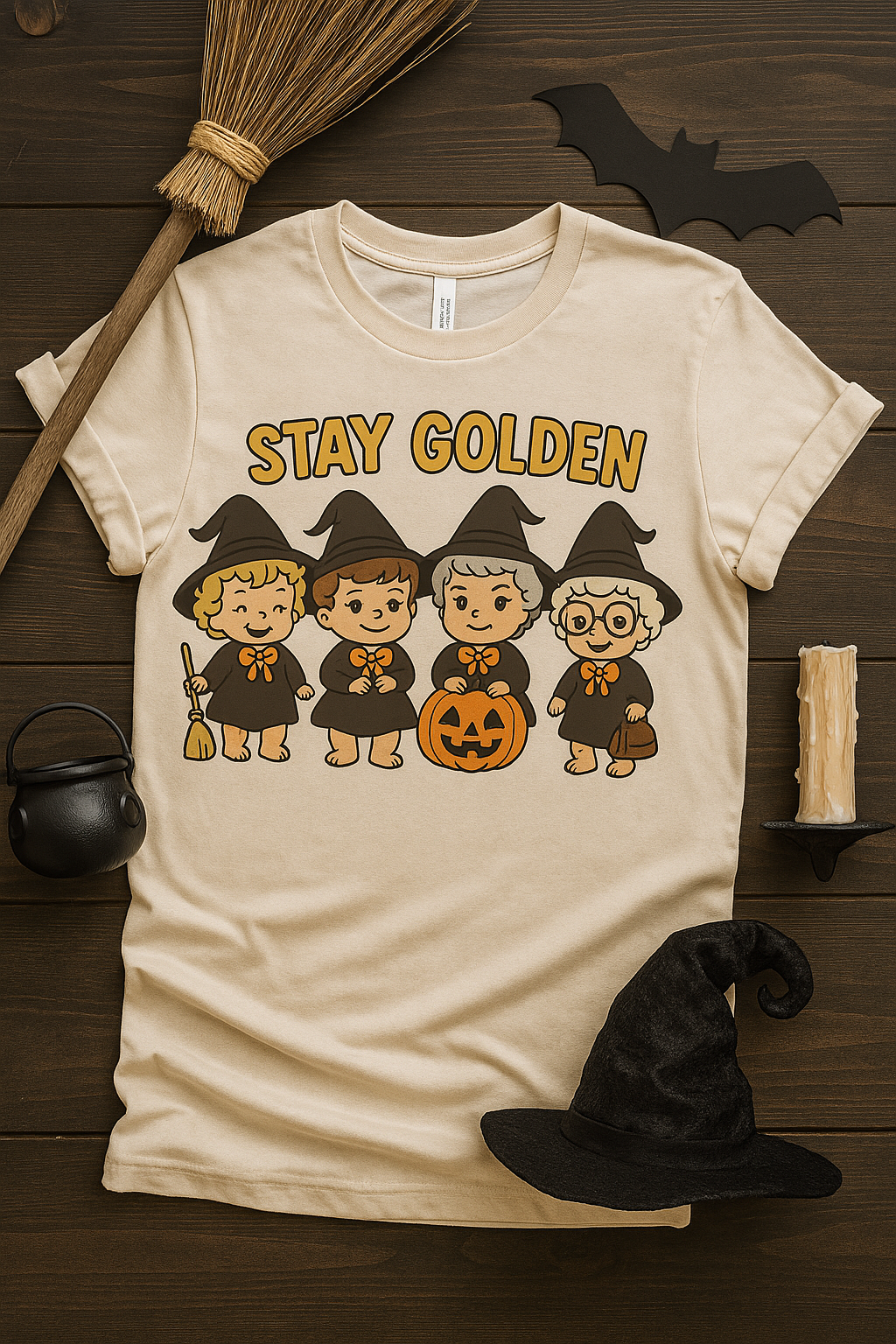 Stay Golden Halloween Witches PNG – Retro Golden Girls-Inspired Download PNG