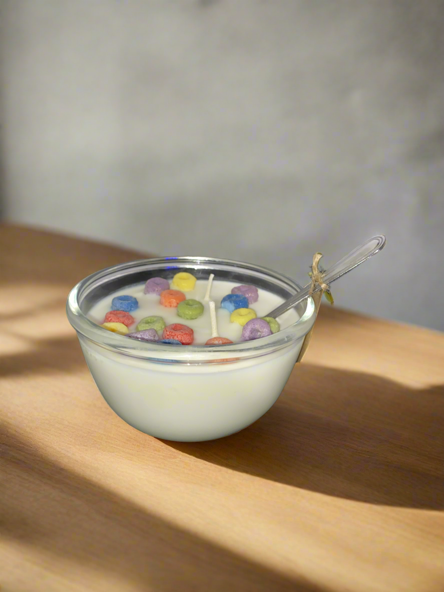 Fruit Loops 12oz Scented Cereal Bowl Soy Candle