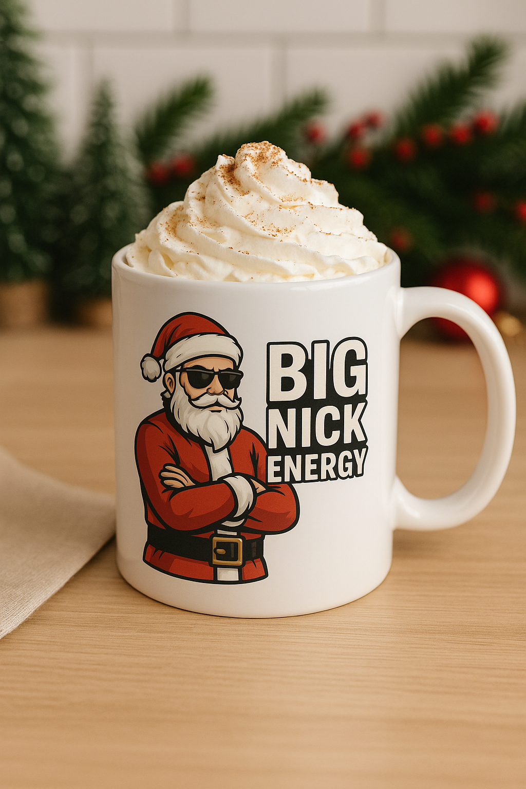 Big Nick Energy Santa Coffee Mug