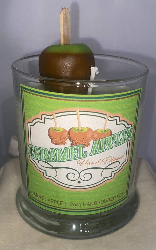 Caramel Apple Scented 12 oz Soy Candle