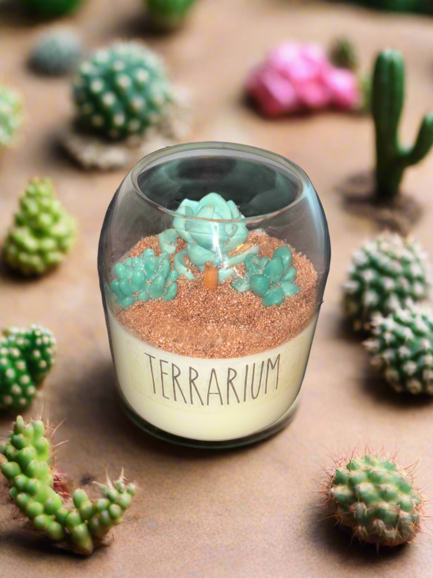 Terrarium Cactus Blossom Scented 15oz Soy Candle