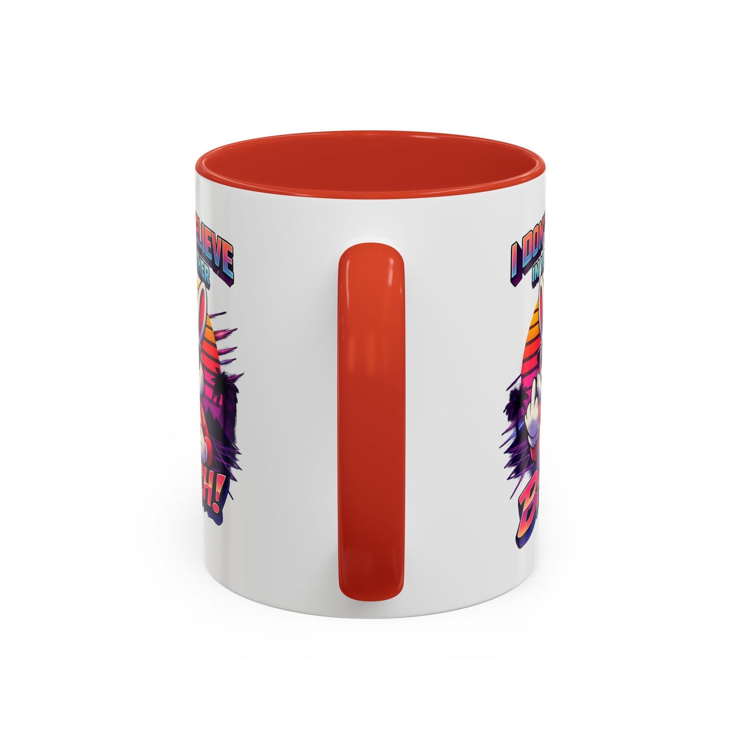 Easter Bunny 80s Coffee Mug — "I Don’t Believe In You Either, Bitch"
