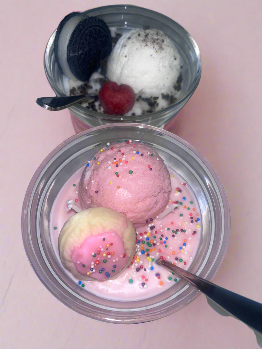 Mini Sugar Cookie Ice Cream Bowl 8oz Scented Soy Candle