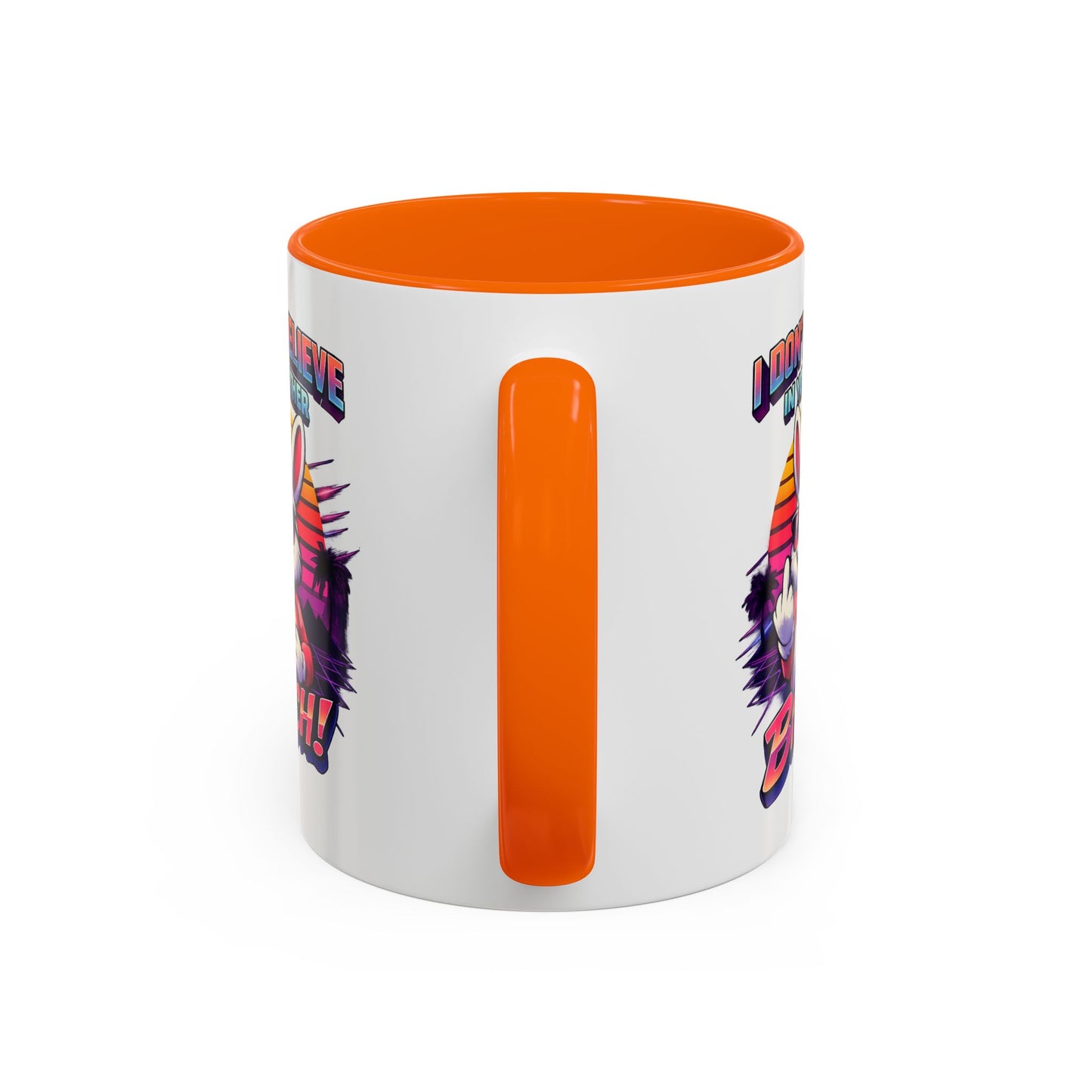 Easter Bunny 80s Coffee Mug — "I Don’t Believe In You Either, Bitch"