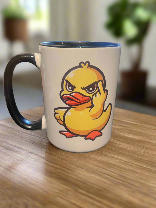 Duck you Fuck Middle Finger Coffee Mug