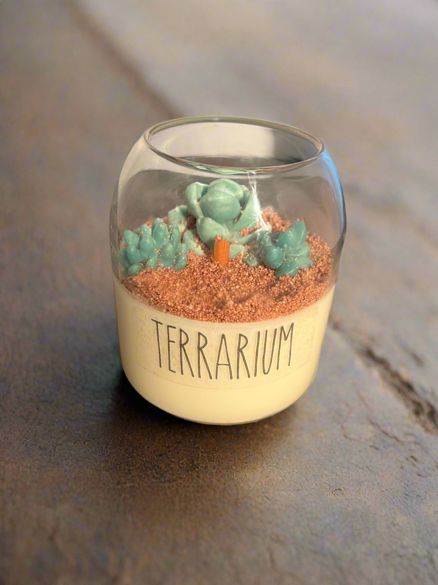 Terrarium Cactus Blossom Scented 15oz Soy Candle