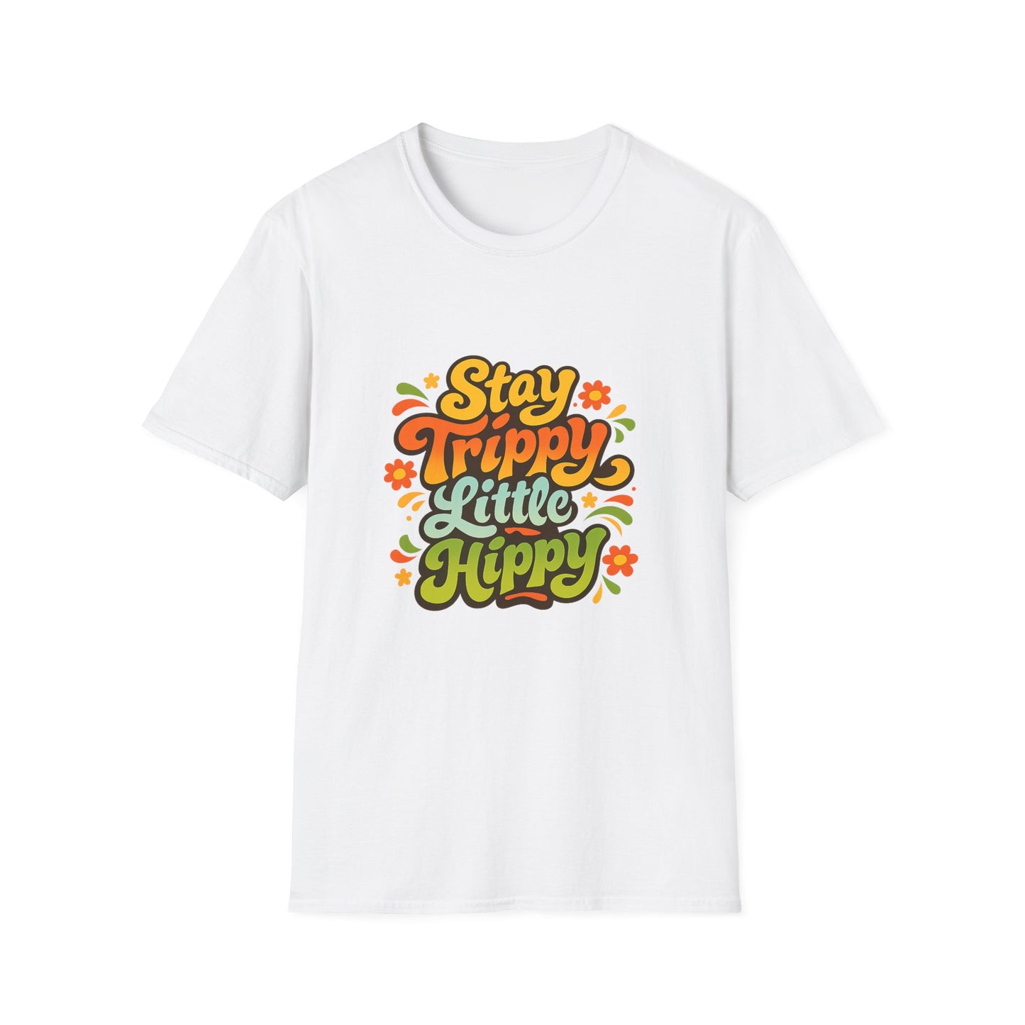Stay Trippy Little Hippy Retro 70s T-Shirt
