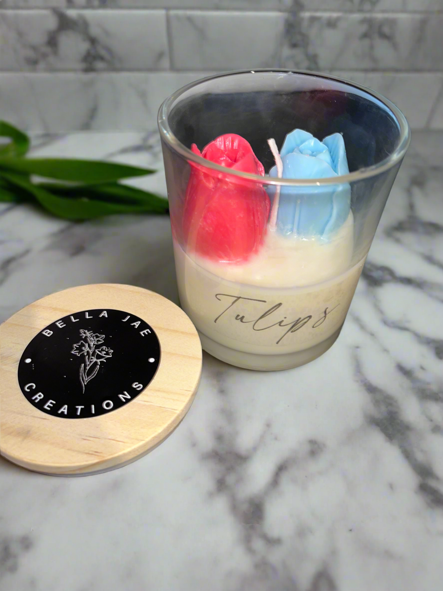 Tulip 12oz Soy Candle botanical garden scented