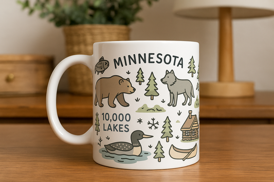 Minnesota Pastel Icon Mug – Cozy Cabin Collection
