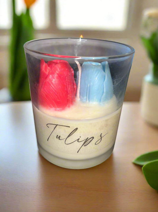 Tulip 12oz Soy Candle botanical garden scented