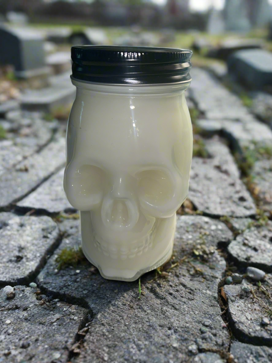 Skull 16oz Scented Candle with Reusable Drinking Glass