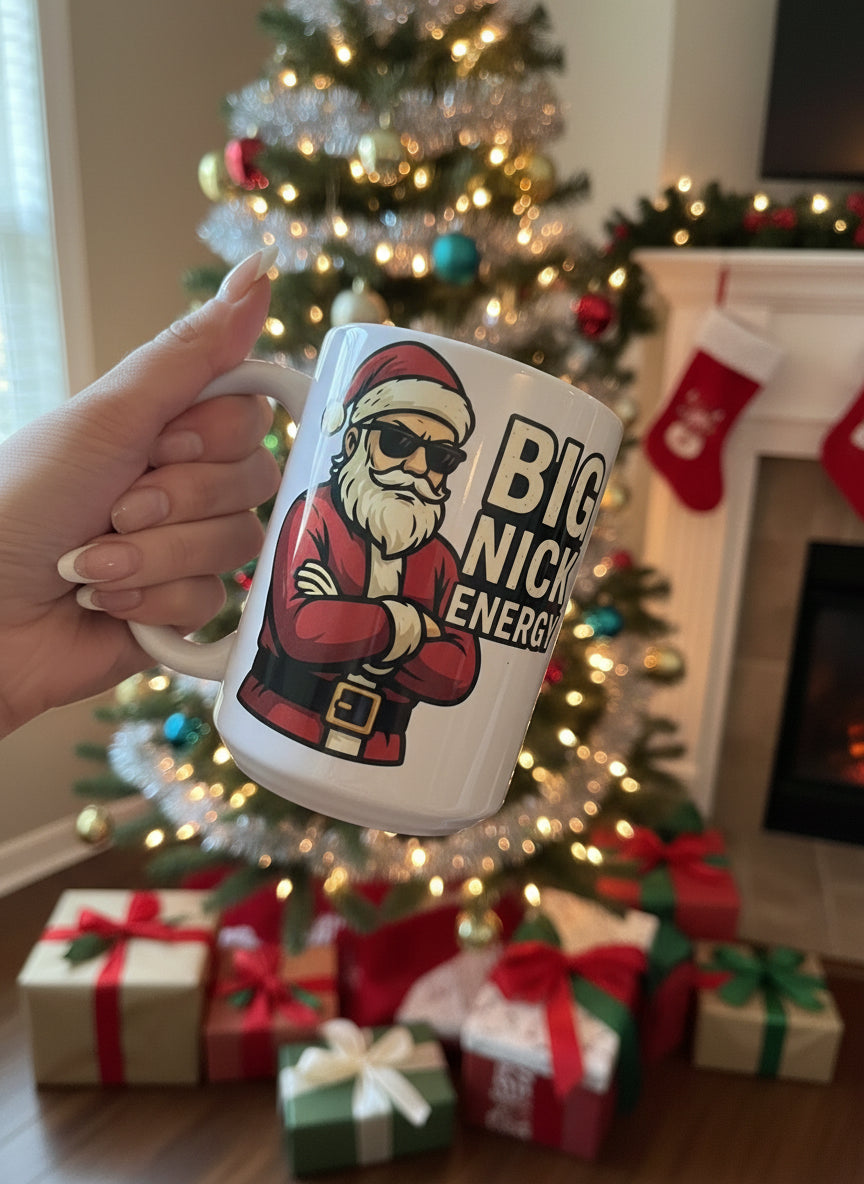 Big Nick Energy Santa Coffee Mug