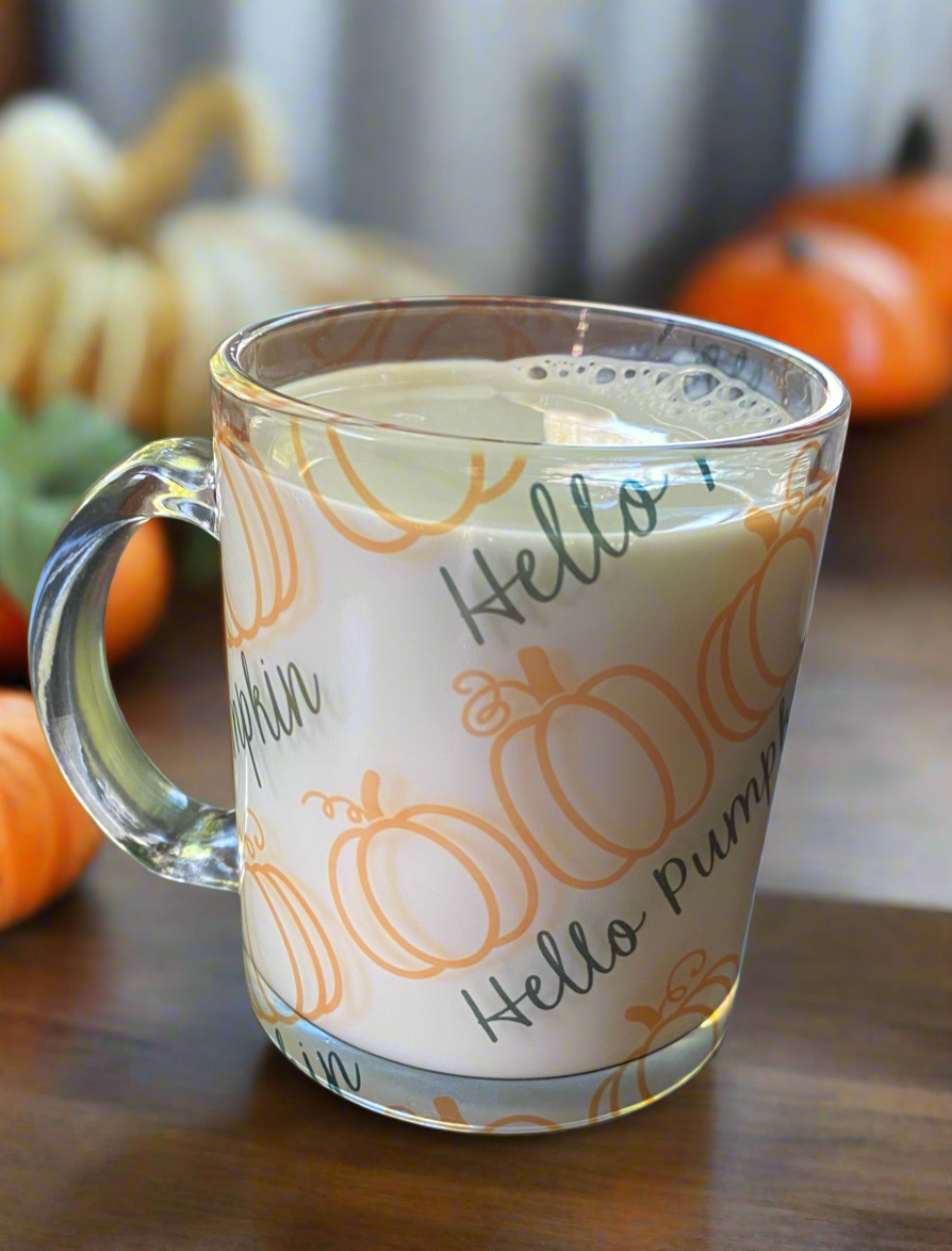 Hello Pumpkin Clear Coffee Mug