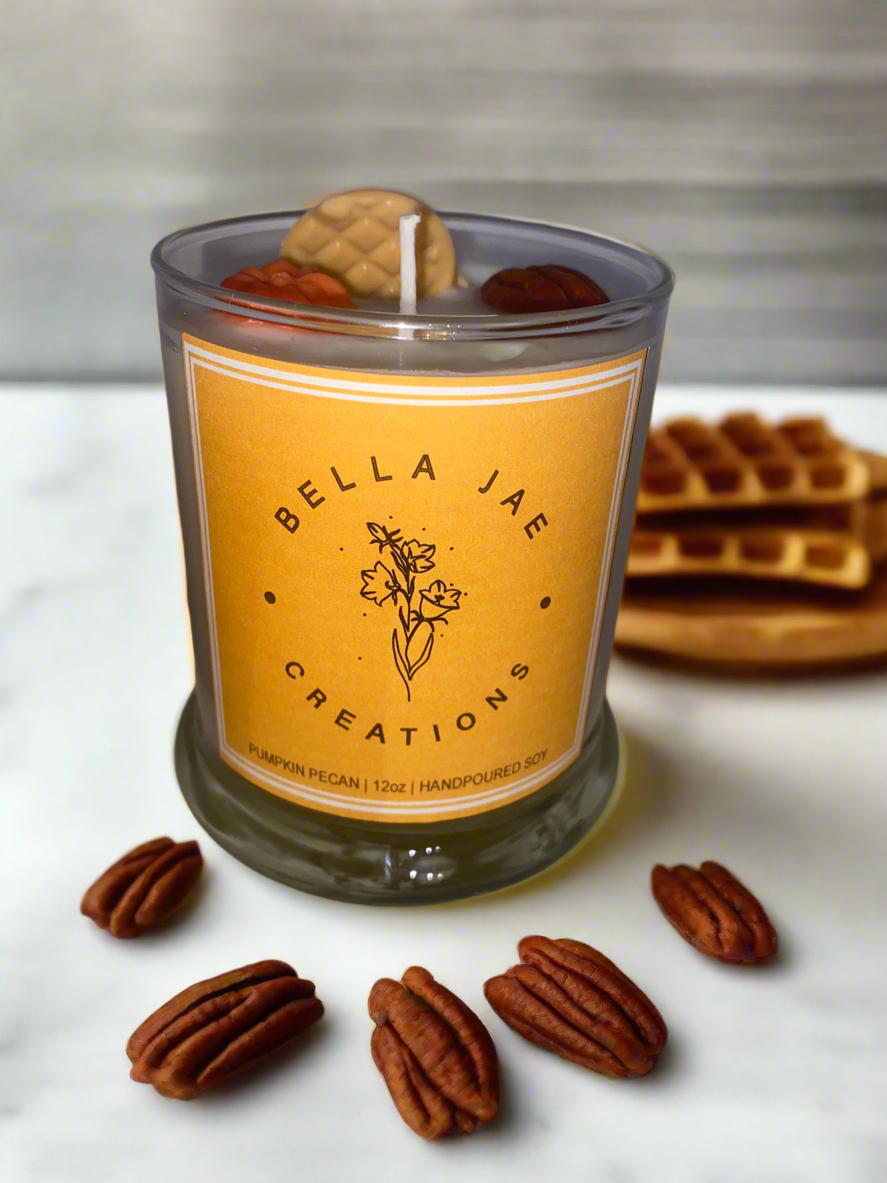 Pumpkin Pecan Waffle Scented 12 oz Soy Candle