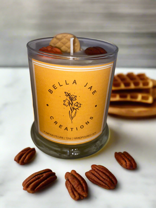 Pumpkin Pecan Waffle Scented 12 oz Soy Candle