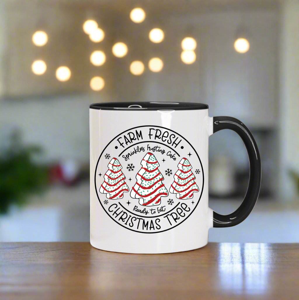 Christmas Tree Fresh Farm Cakes Coffee Mug