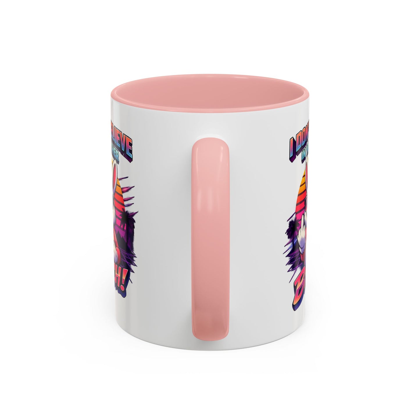 Easter Bunny 80s Coffee Mug — "I Don’t Believe In You Either, Bitch"