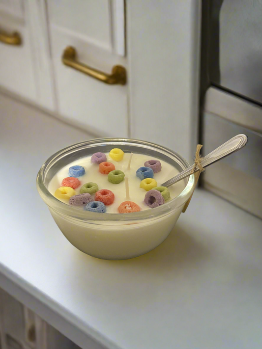 Fruit Loops 12oz Scented Cereal Bowl Soy Candle