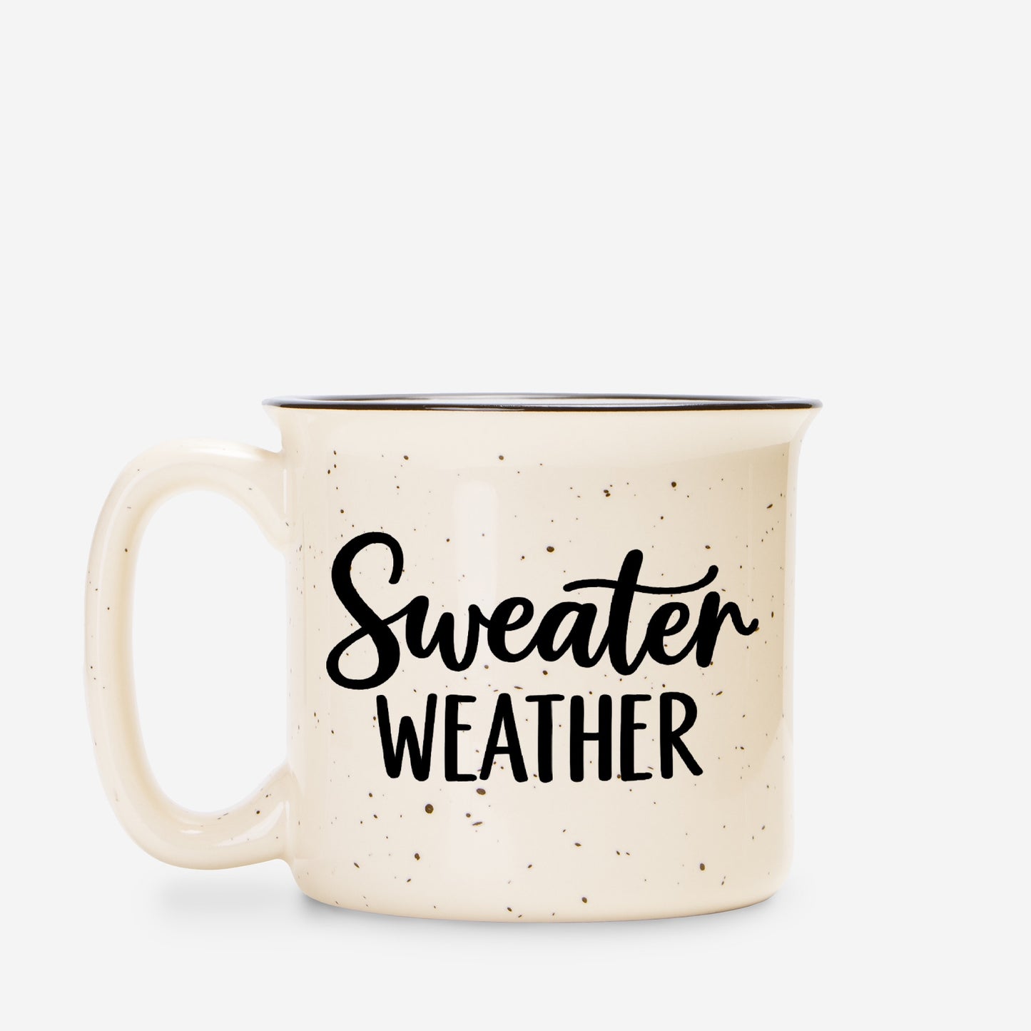 Ceramic Camp Mug Speckled Cream 13oz