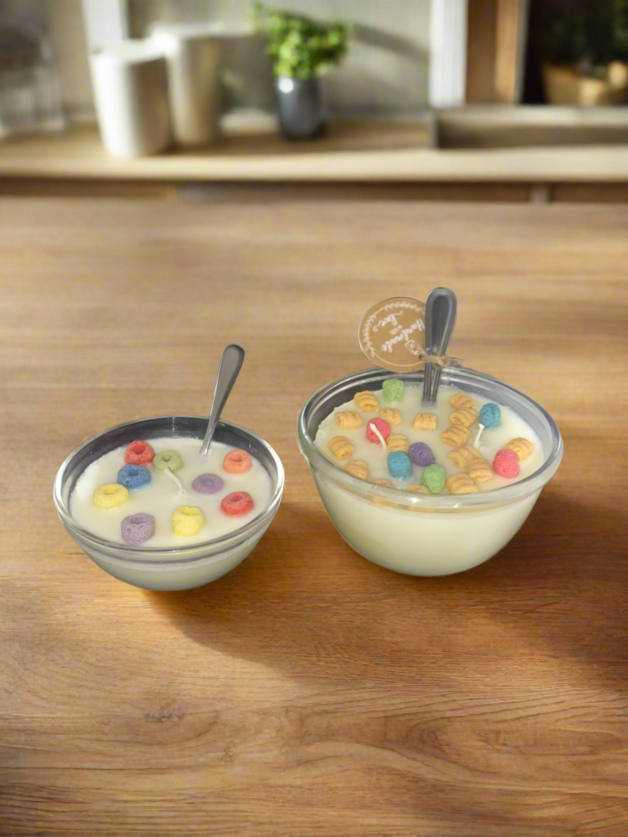 Mini Fruit Loops 8oz Scented Cereal Bowl Soy Candle