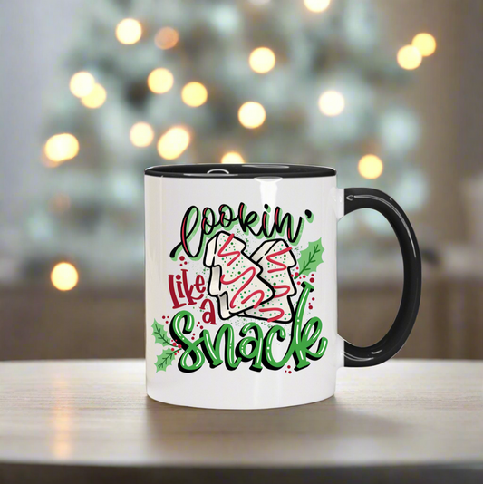 Lookin Like a Lil Snack Christmas Tree Cakes Coffee Mug