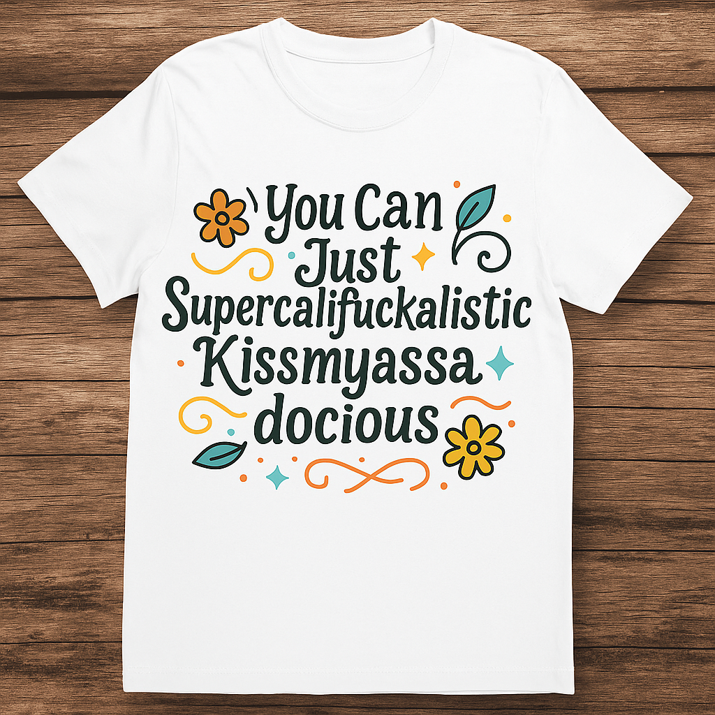 Supercalifuckalistic Kissmyassadocious Funny Quote Download PNG