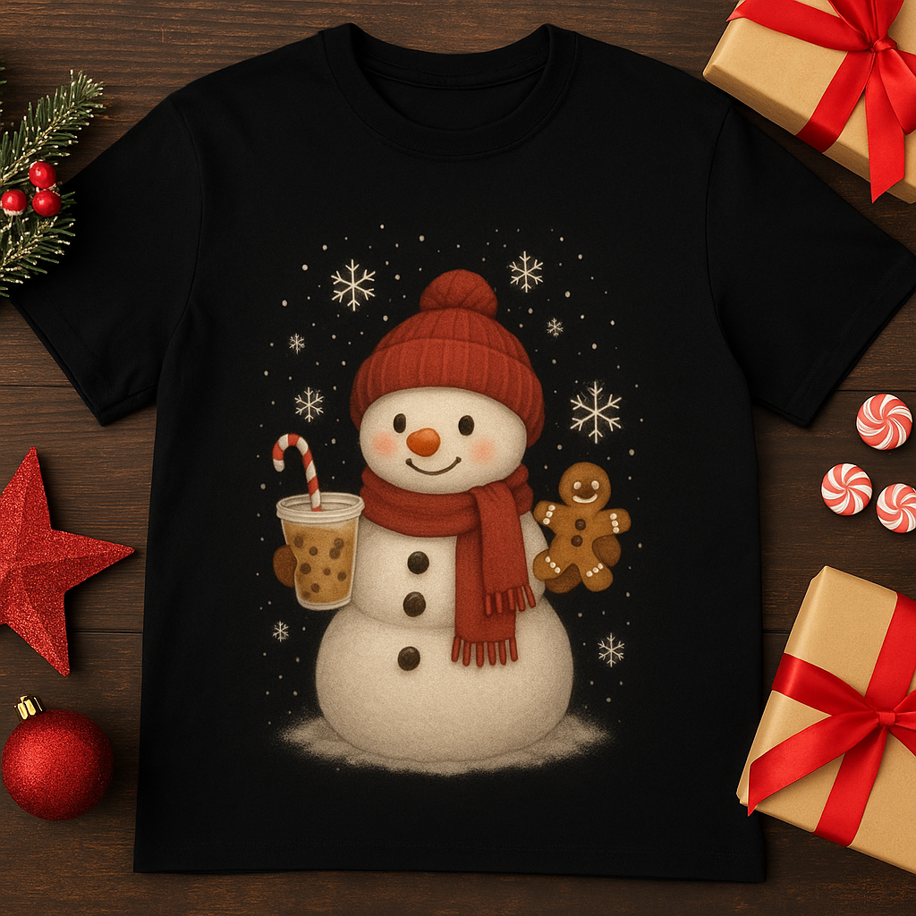 ❄️ Snowman Winter Coffee PNG – Instant Download | Transparent Background
