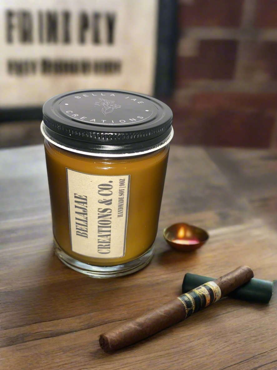 Dad Collection: Leather Scented 9oz Soy Candle