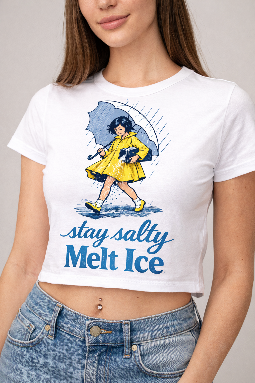 Stay Salty Melt Ice Crop Top Tee