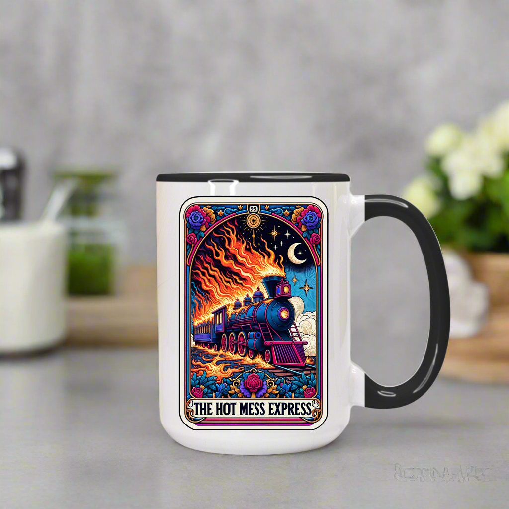 Hot Mess Express Skeleton Tarot Reading Cards Coffee Mug