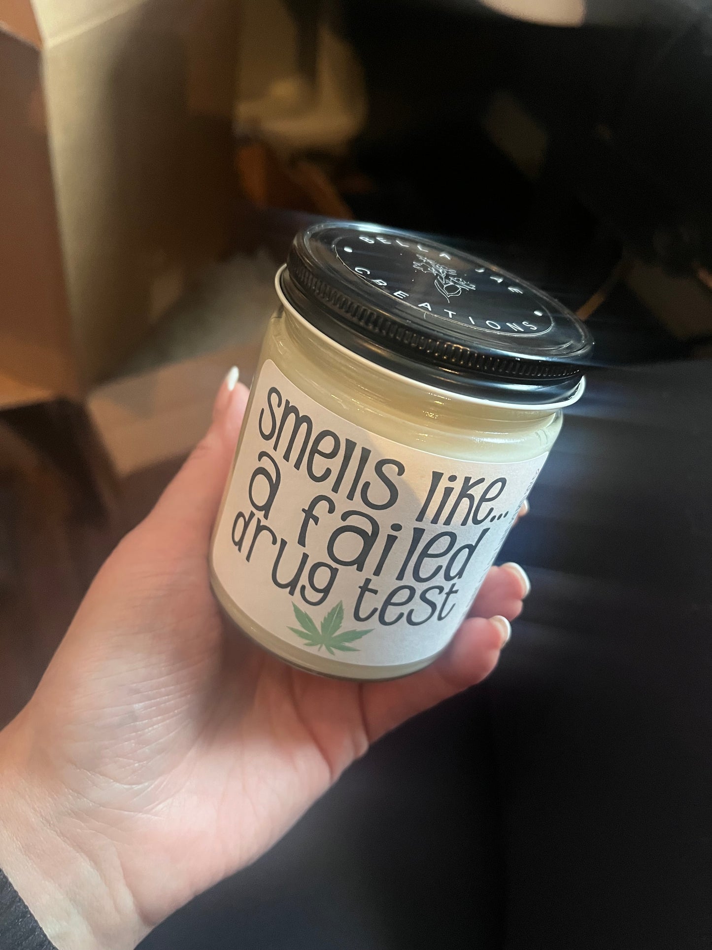 Marijuana-Scented Soy Candle – 9oz | “Smells Like… A Failed Drug Test”
