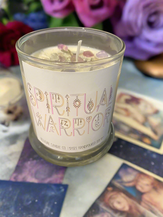 Spiritual Warrior Fluorite Intention Candle