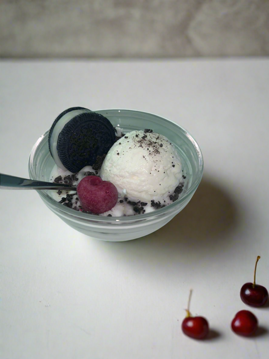 Cookies and Cream Cookie Ice Cream Bowl 8oz Scented Soy Candle
