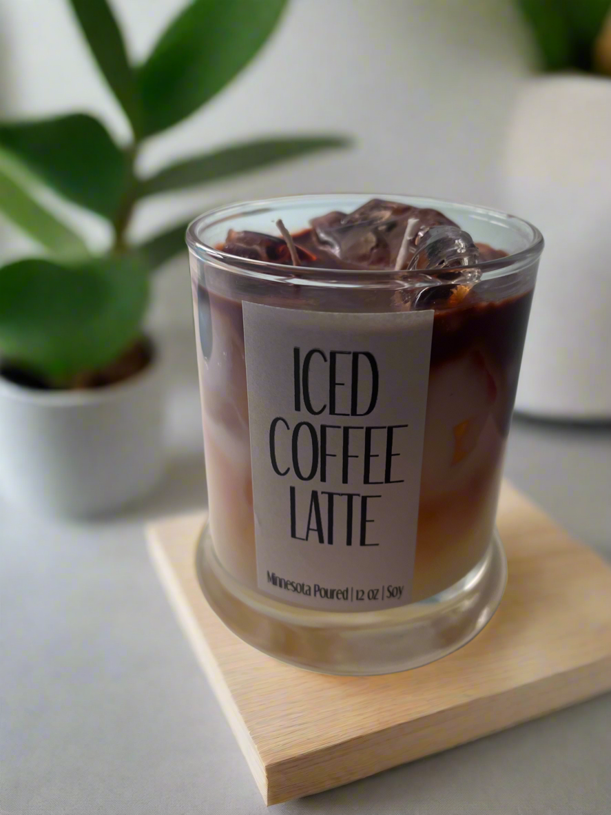 Iced Coffee Latte 12oz Coffee Scented Soy Candle